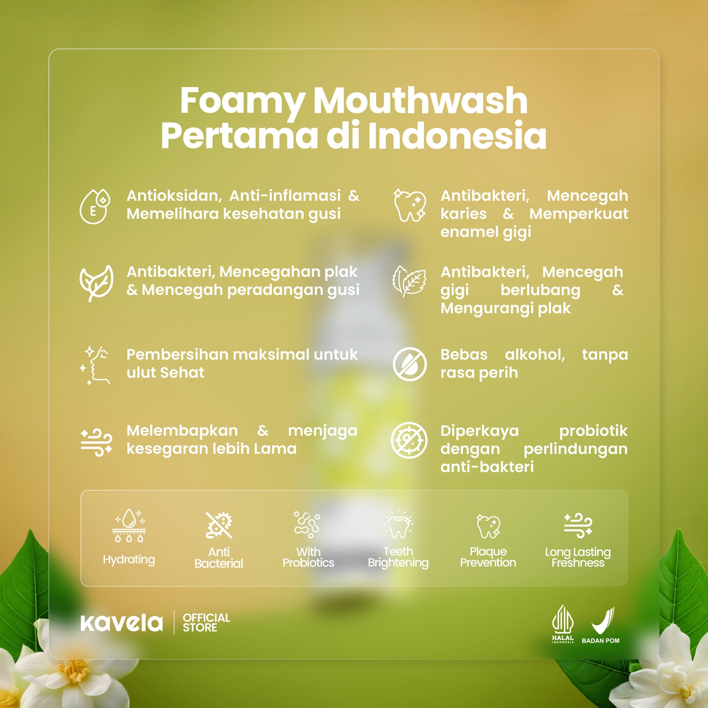 Foamy Mouthwash Jasmine Tea Mouthwash