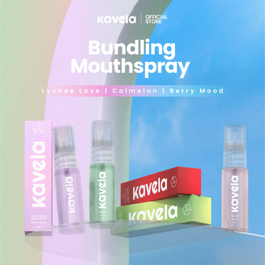 Flavor Fresh Bundle 3 Mouth Spray 5ml : Lychee Love, Calmelon dan Berry Mood