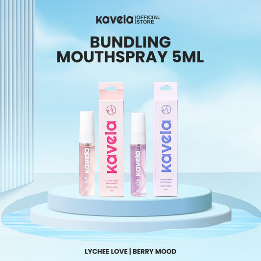 Flavor Fresh Bundle 2 Mouth Spray 5ml : Lychee Love dan Berry Mood