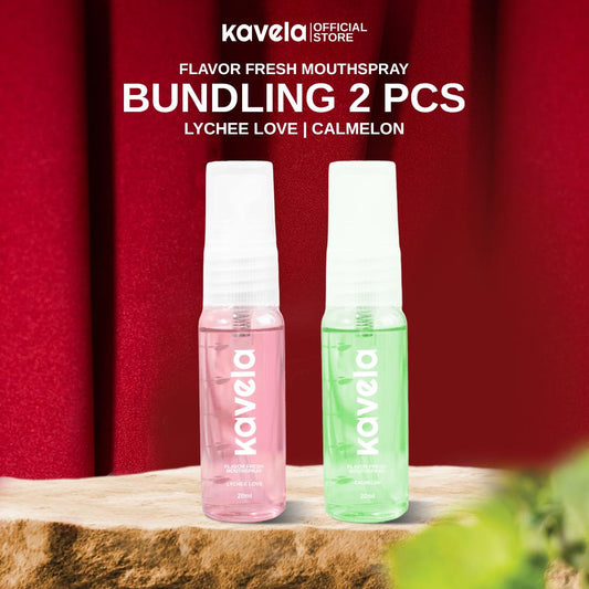 Flavor Fresh Bundle 2 Mouth Spray 20ml :  Lychee Love dan Calmelon